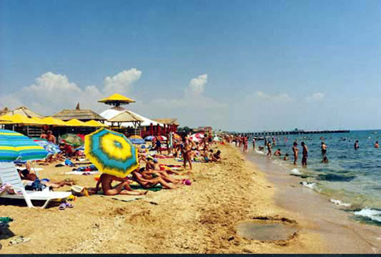 Złota plaża w Teodozji